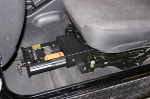 Jeep Wrangler TJ Underseat Drawer - Front Driver Side - Tuffy Products - Flip Seat W/ Keyed Lock - Black - `03-`06